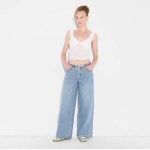 Women's Low-Rise Loose Jeans - Wild Fable™ Blue Denim - M